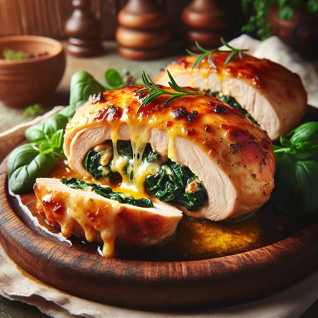 Stuffed Chicken Breasts with Spinach and Cheese