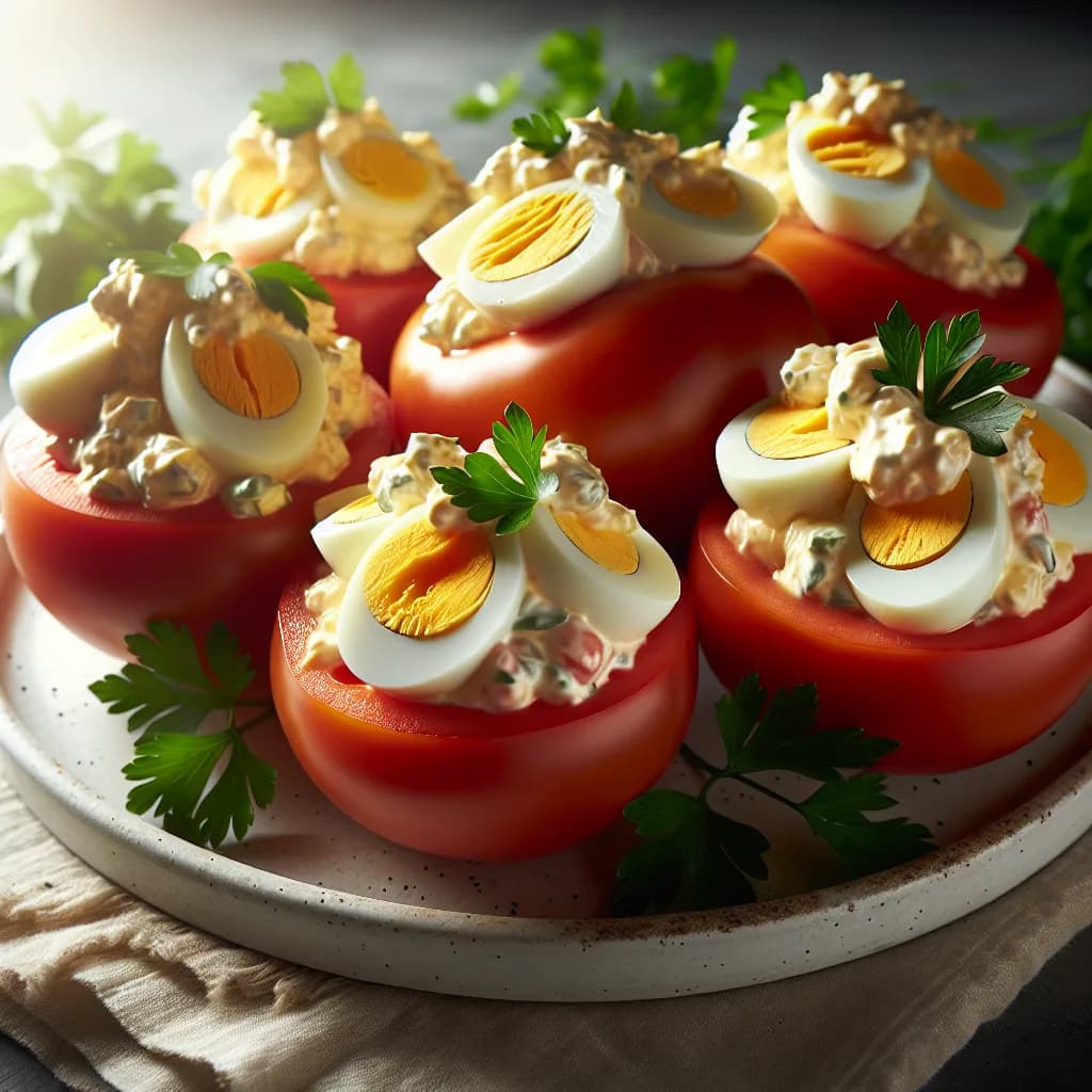 Stuffed Tomatoes with Egg Salad