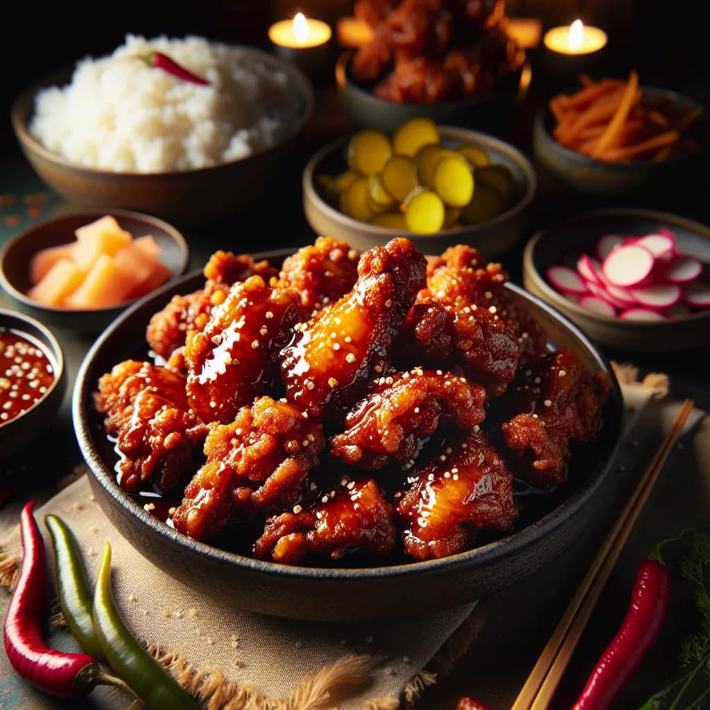 Sweet and Spicy Korean Fried Chicken
