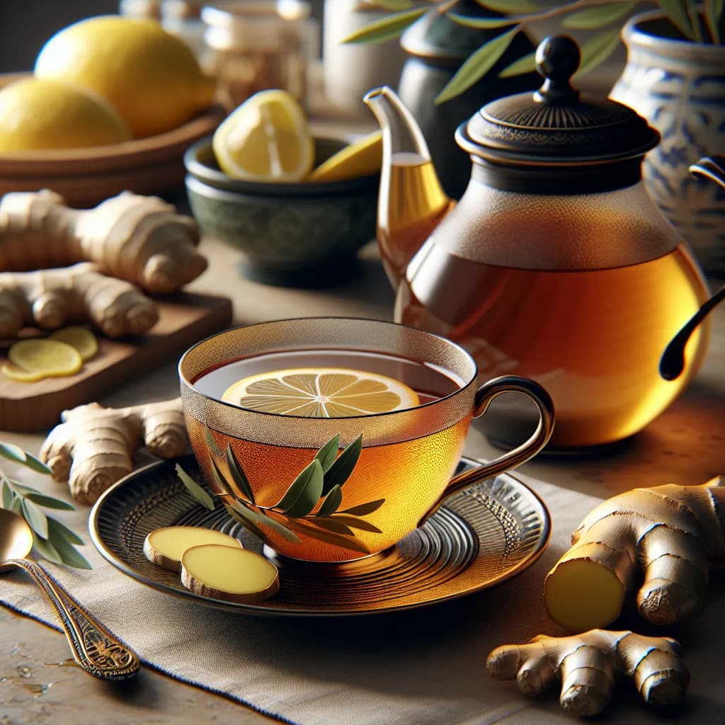 Tè allo Zenzero e Limone Stile Mediterraneo