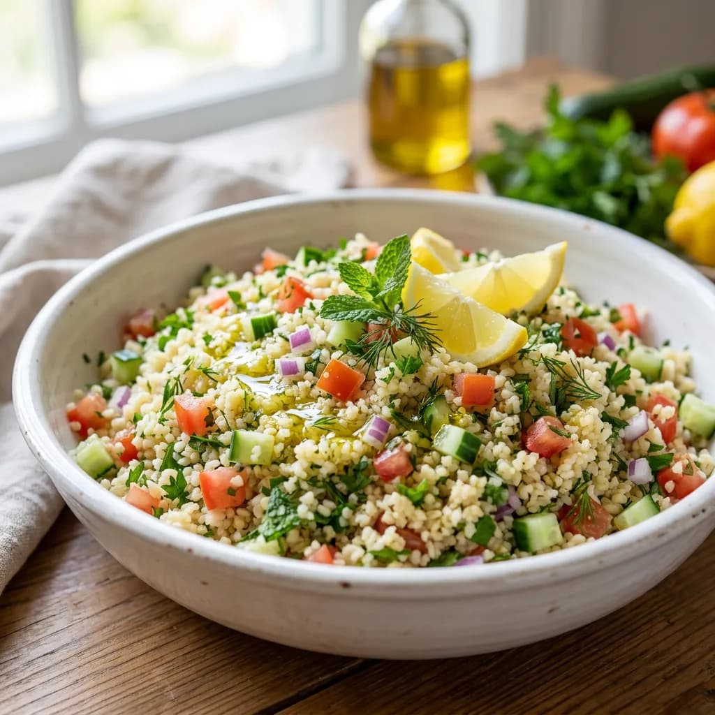 Taboulé classique citronné aux herbes fraîches