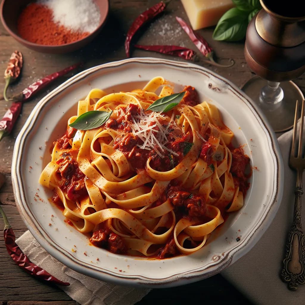 Tagliatelle al Ragù Napoletane Piccante