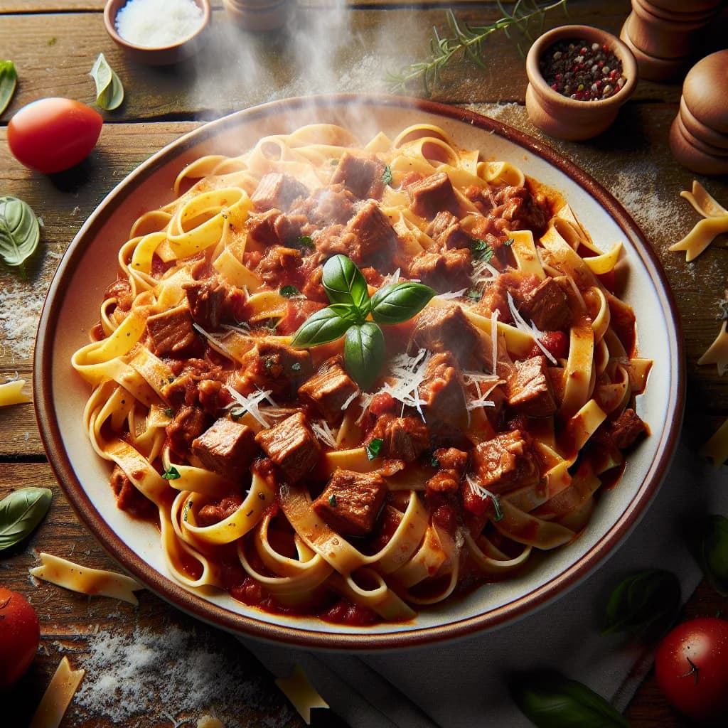 Tagliatelle al Ragù di Cinghiale