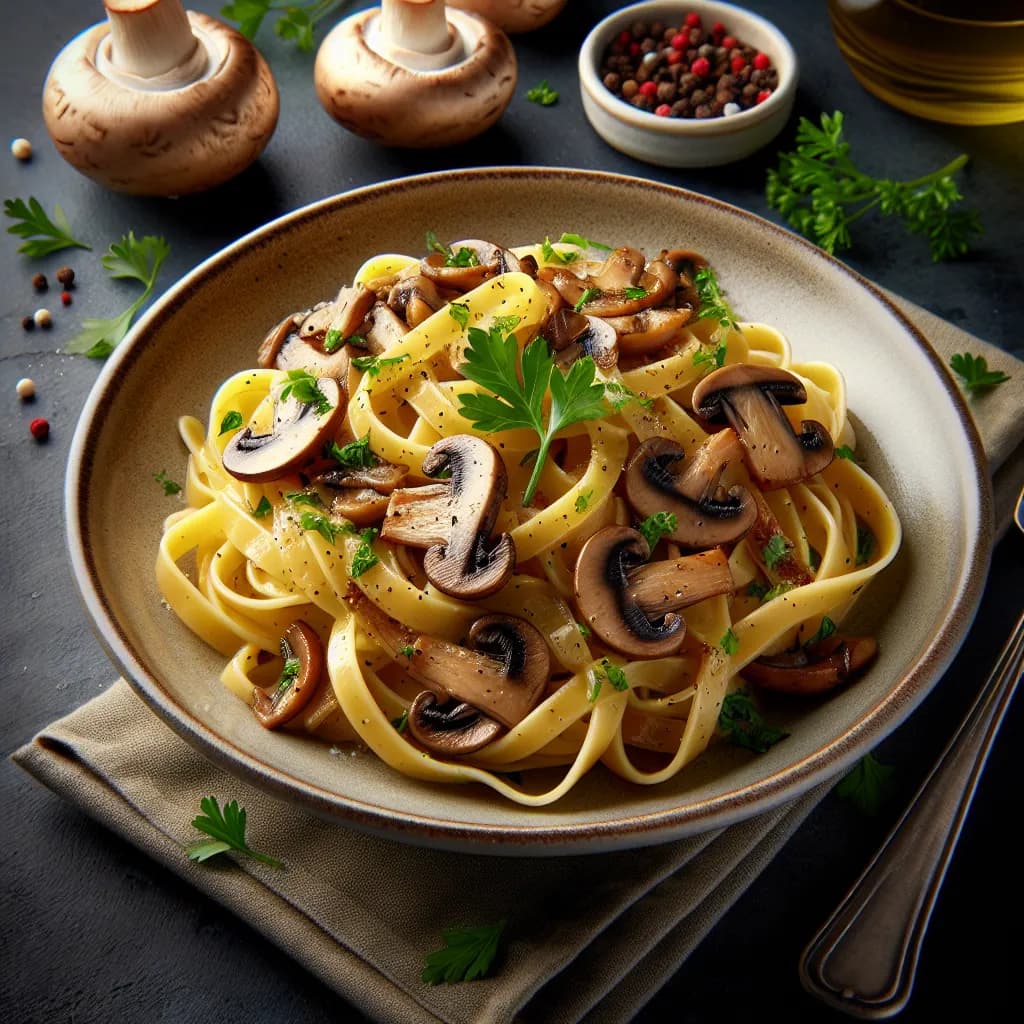 Tagliatelle mit Pilzen