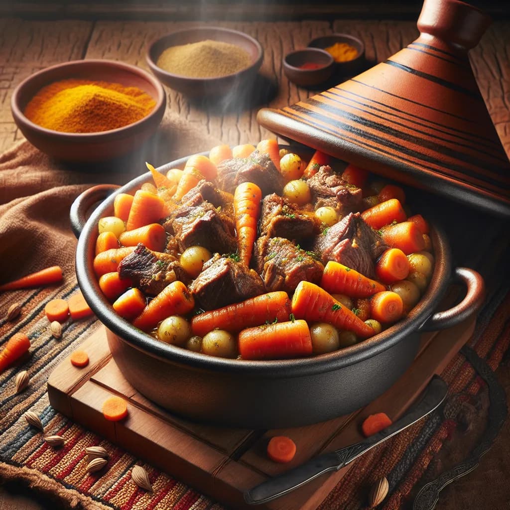 Tajine d'agneau aux carottes