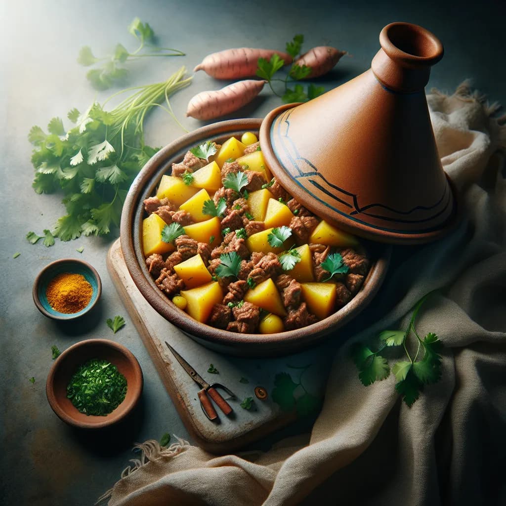 Tajine de Viande Hachée et Pommes de Terre