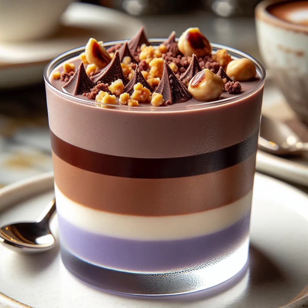 Taro Chocolate Hazelnut Pudding