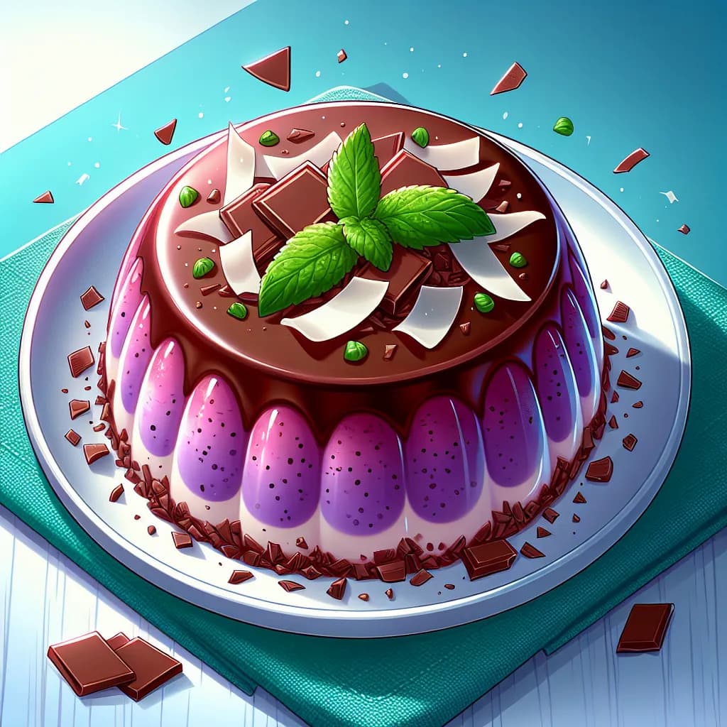 Taro Coconut Chocolate Pudding