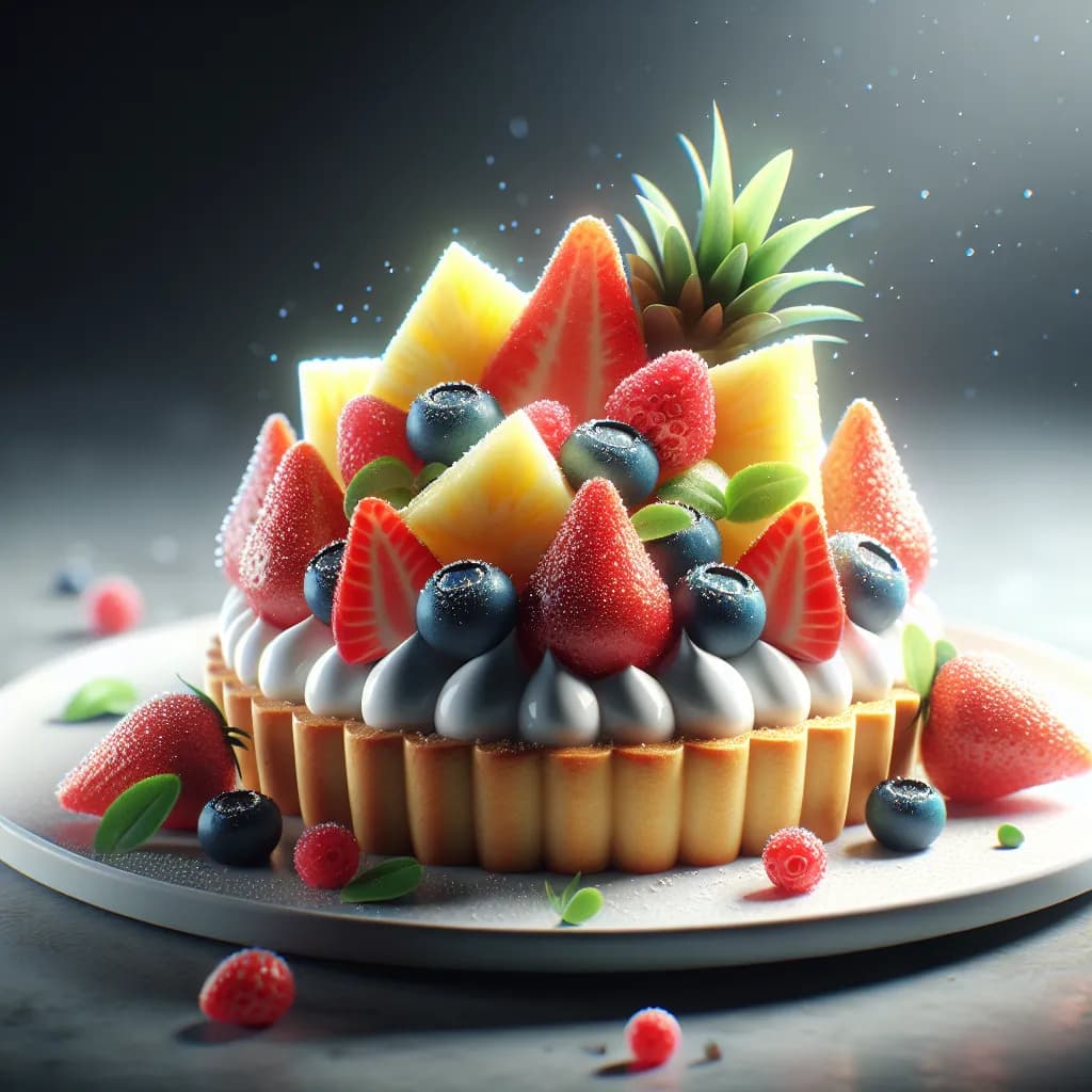 Tarta de Frutas Tropicales