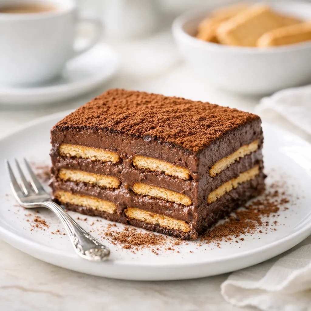 Tarta fría de galletas y cacao