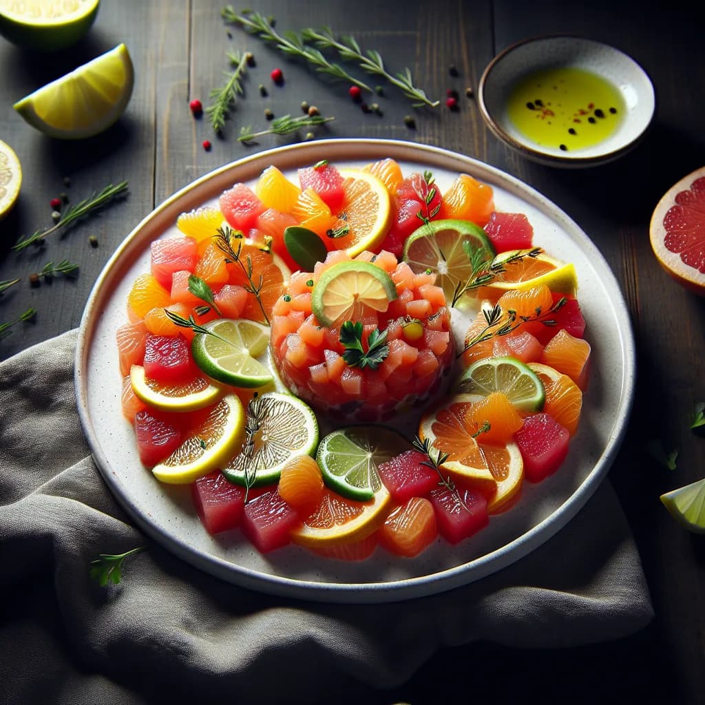 Tartare de saumon aux agrumes