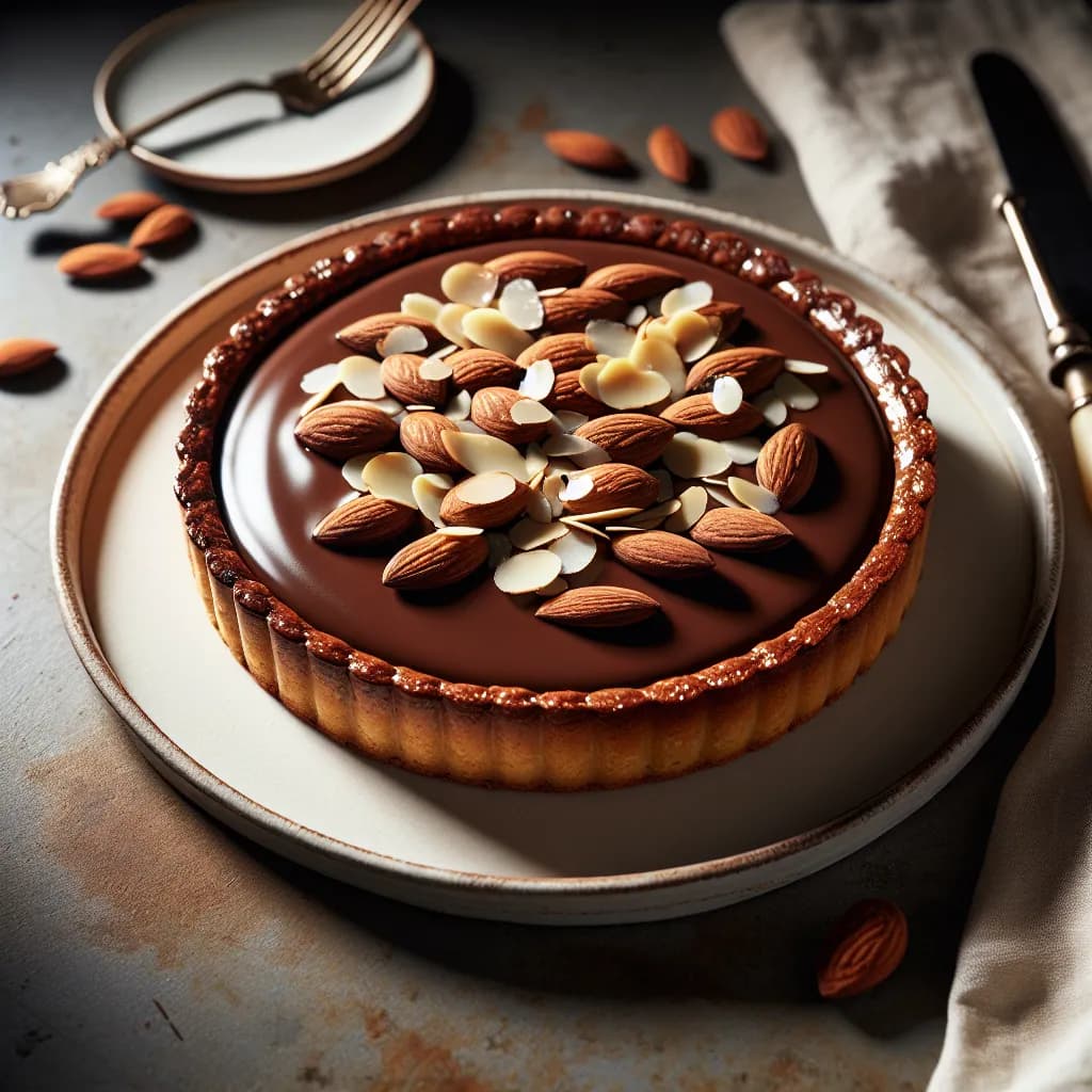 Tarte au Chocolat et Amandes