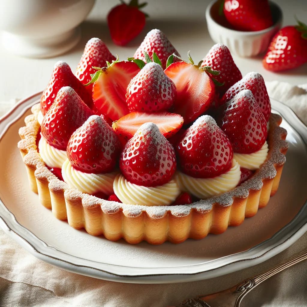 Tarte aux Fraises avec Crème Pâtissière