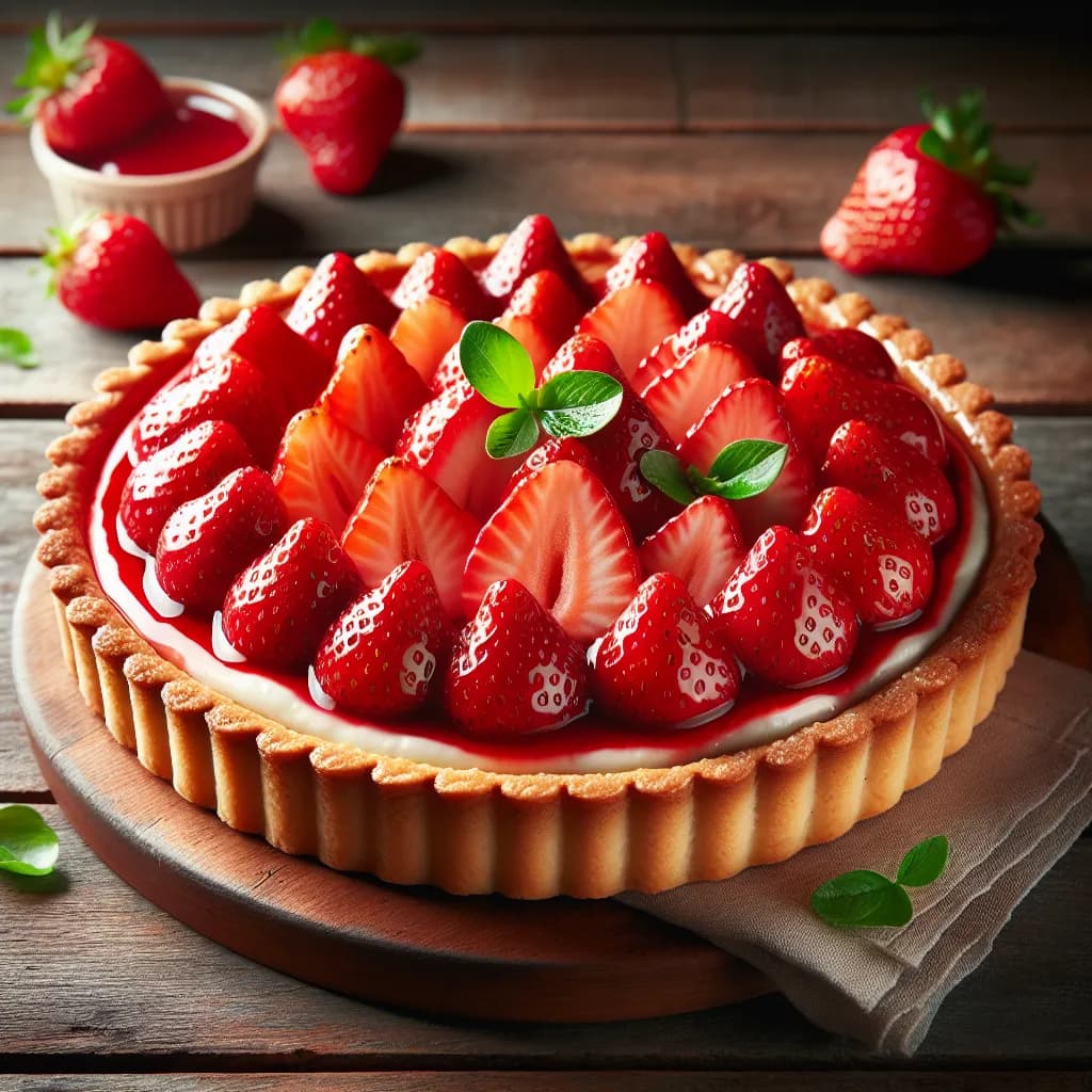 Tarte aux Fraises avec Pâte Sablée