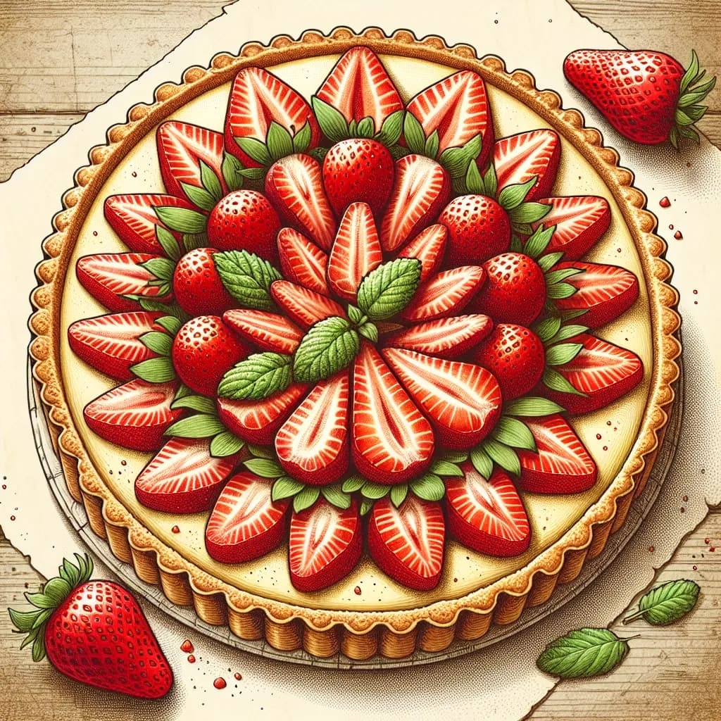 Tarte aux Fraises sur Pâte Sablée