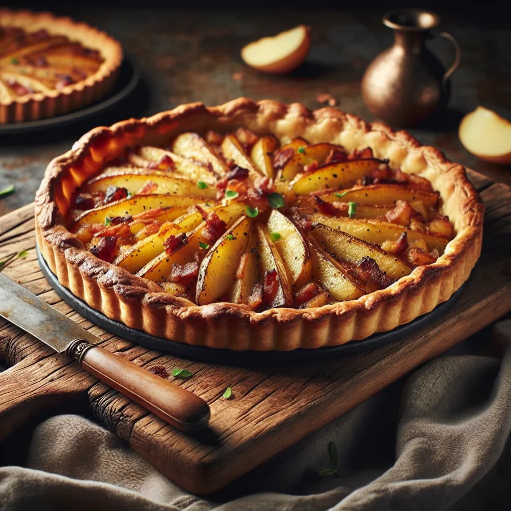Tarte aux Pommes de Terre et Lardons