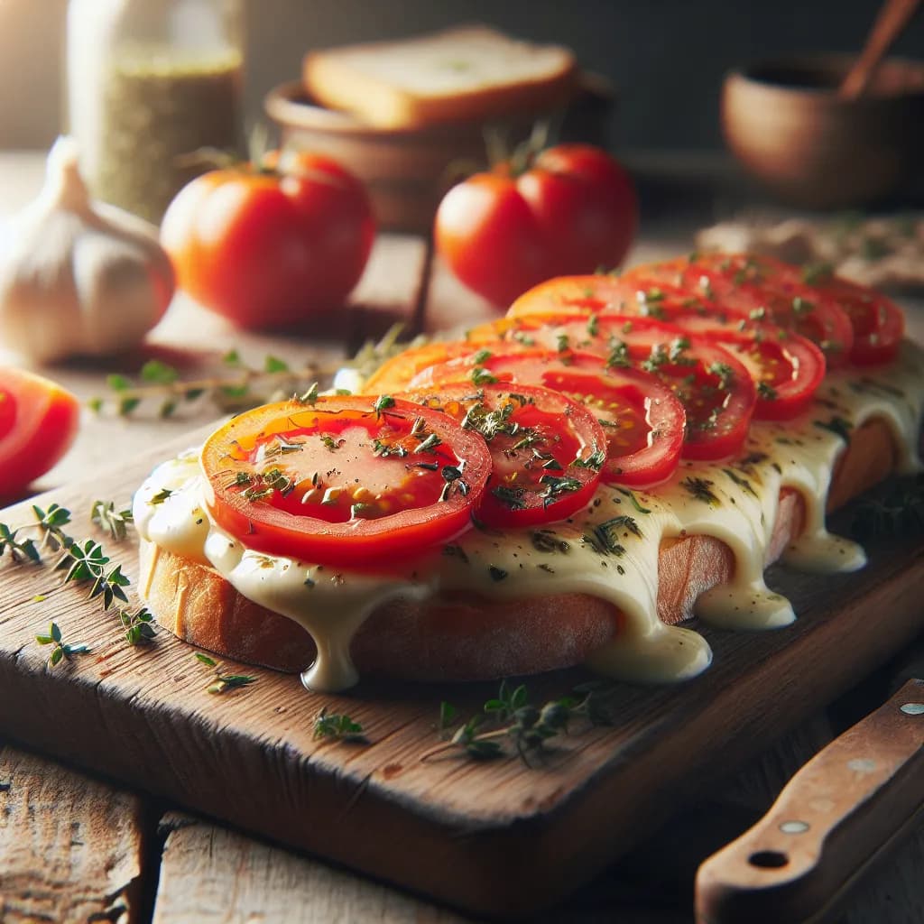 Tartine Ligure au Fromage et Tomate