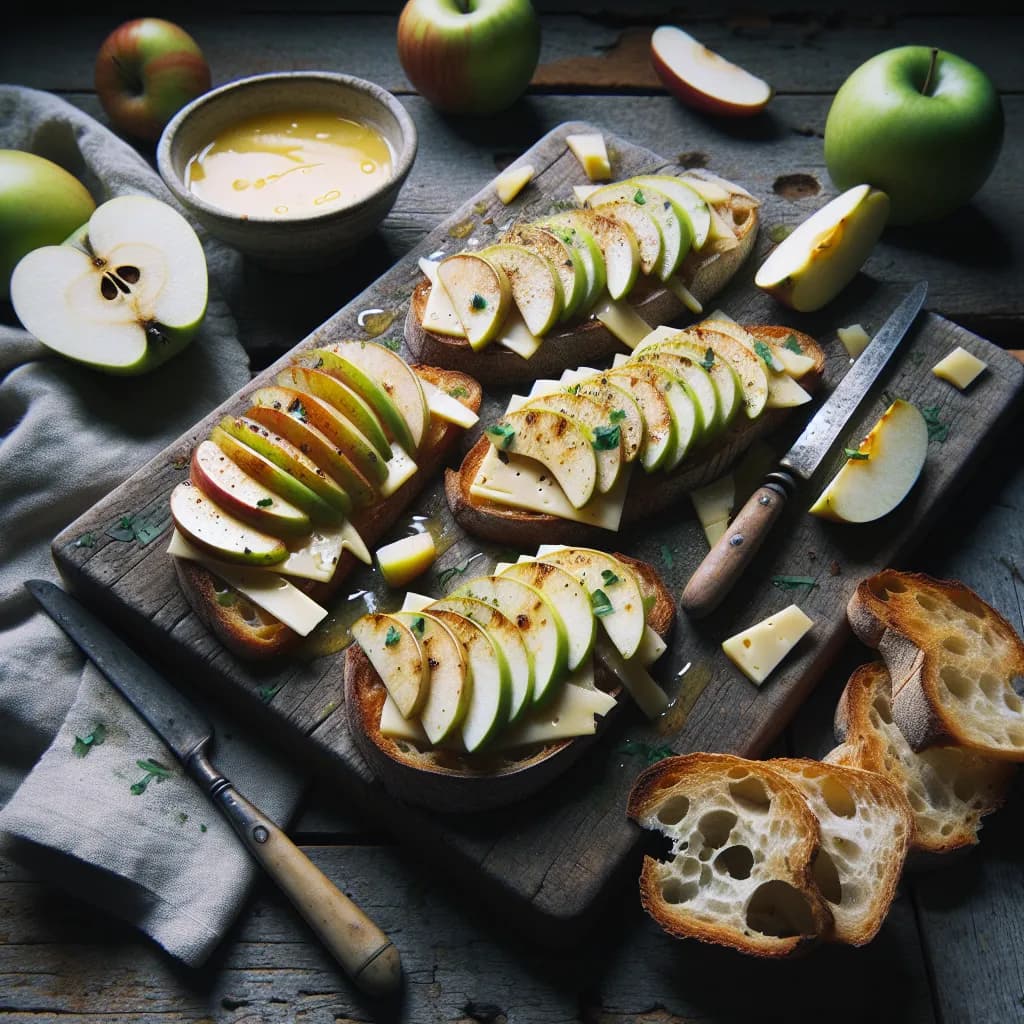 Tartine de Pomme et Fromage