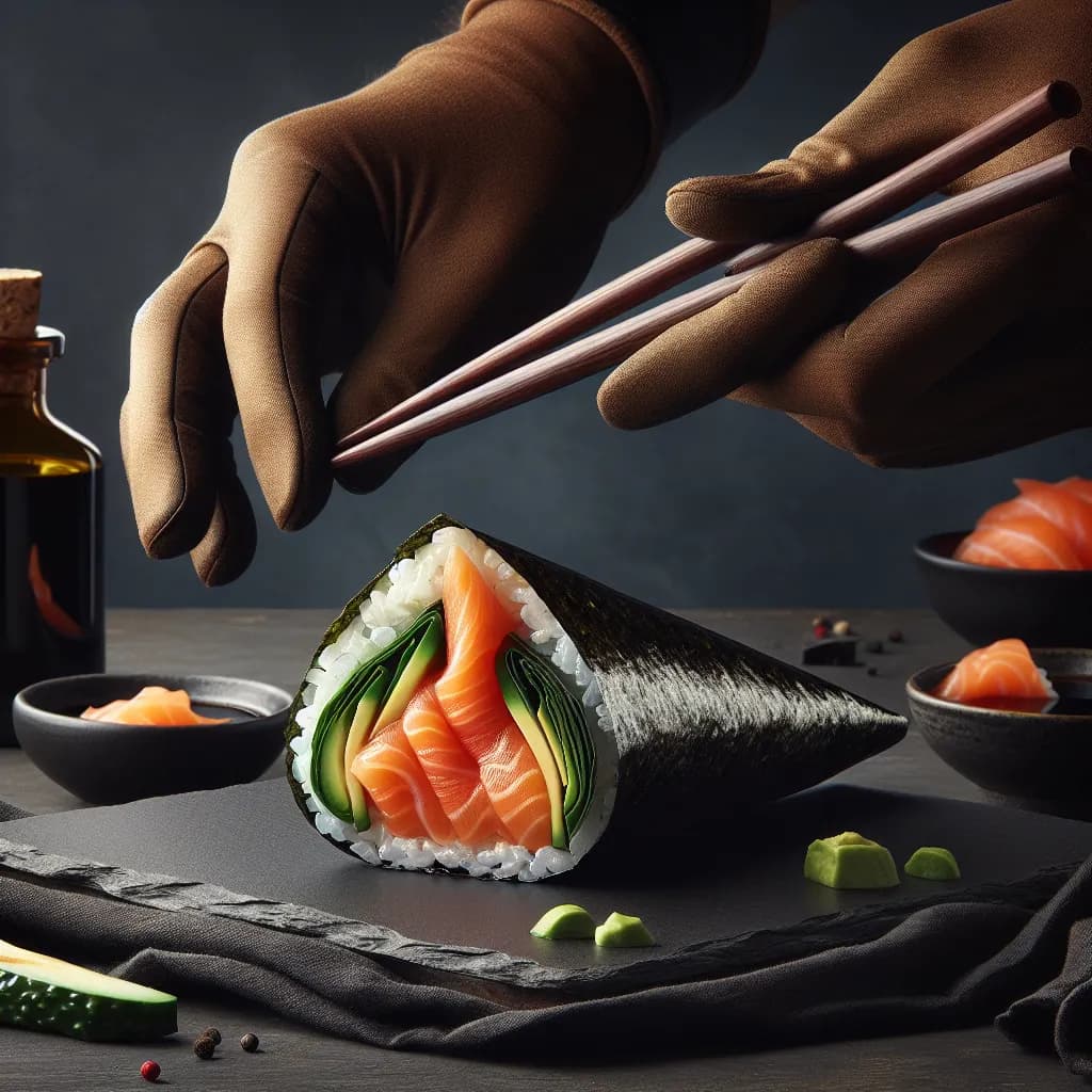 Temaki au Saumon Fumé et Avocat