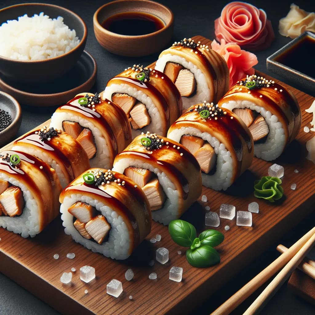 Teriyaki Chicken Sushi Rolls