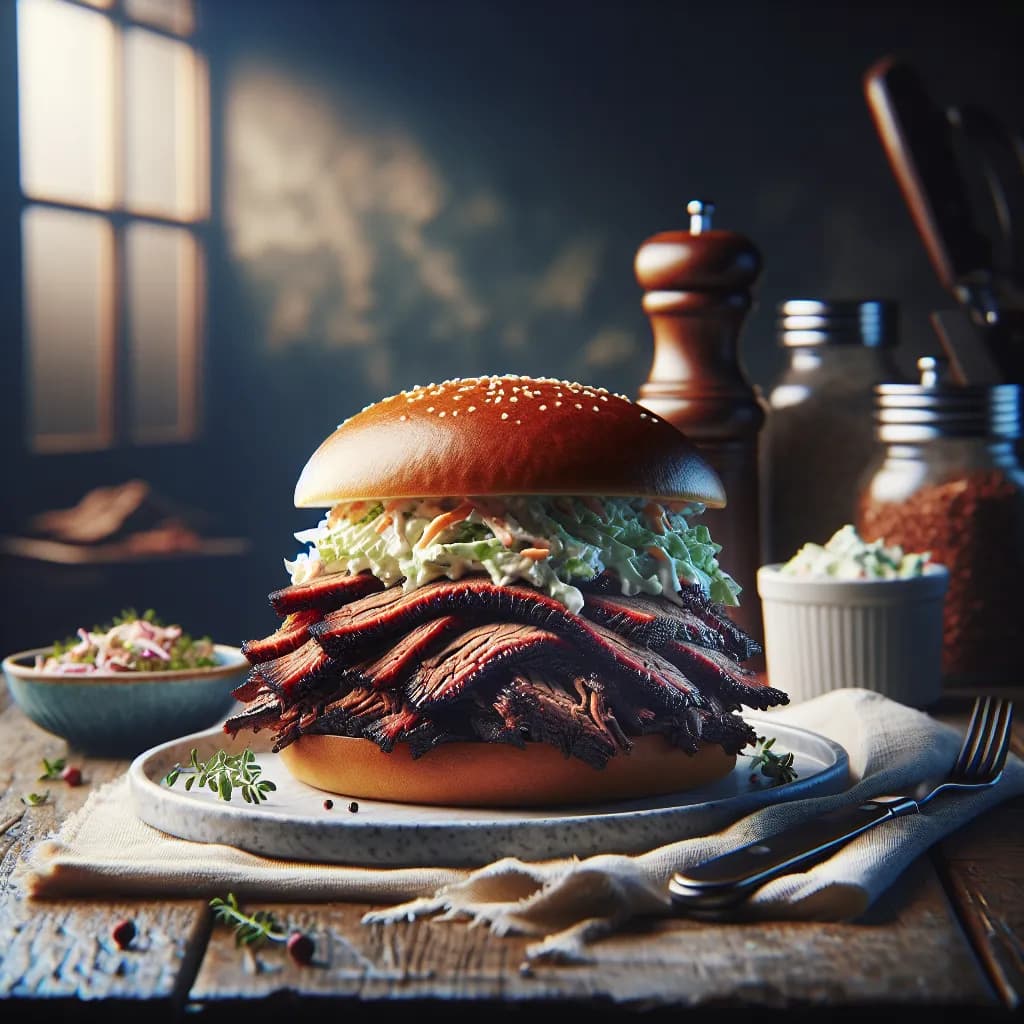 Texas Style Beef Brisket Sandwich