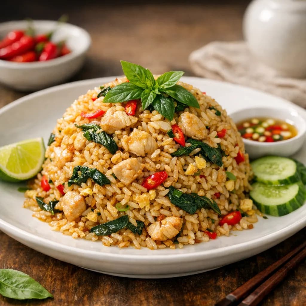 Thai Basil Chicken Fried Rice