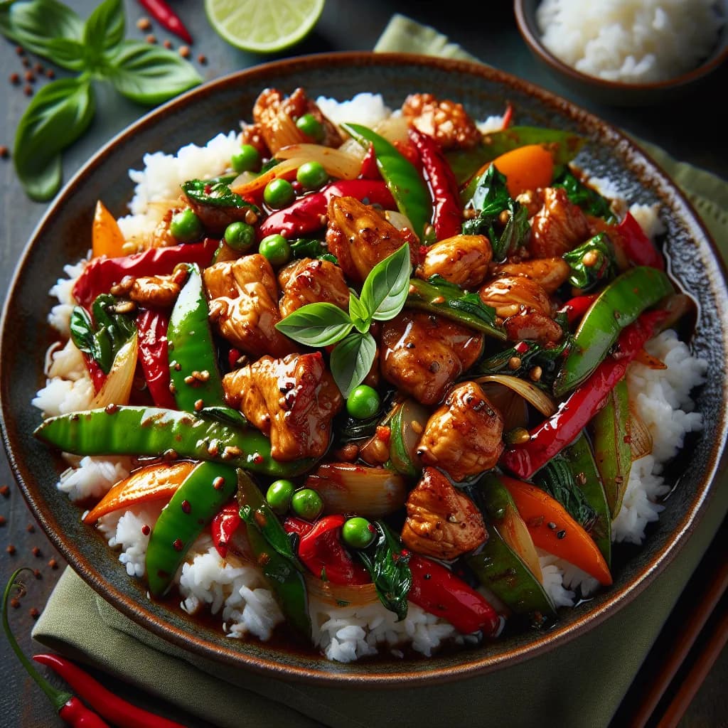 Thai Basil Chicken Stir Fry