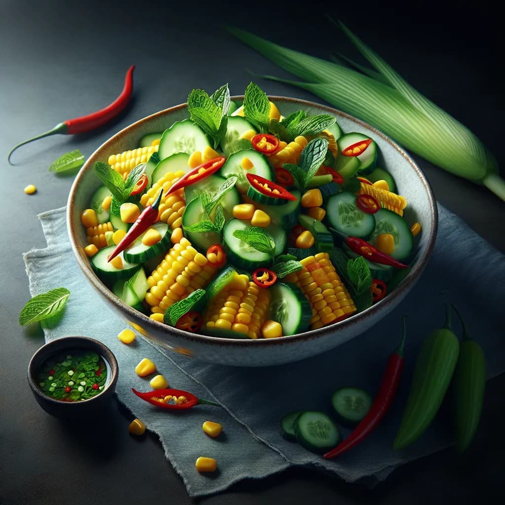 Thai Corn and Cucumber Salad