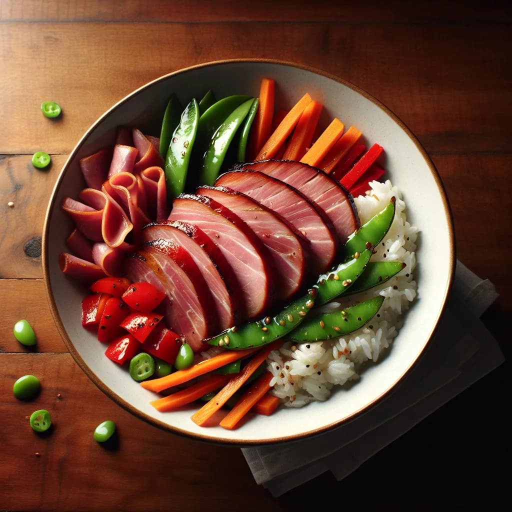 Thai Ham and Veggie Bowl