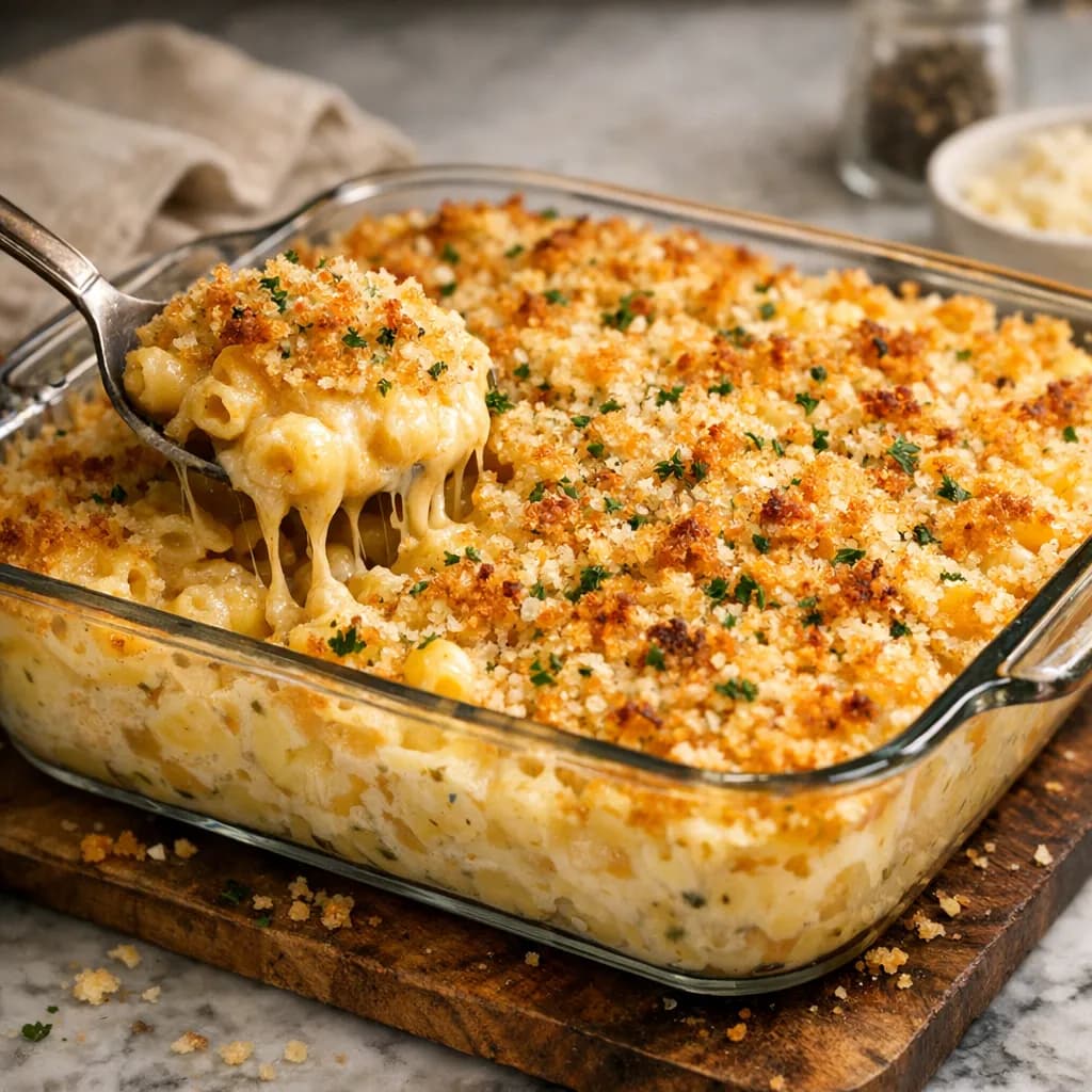 Three Cheese Baked Mac and Cheese