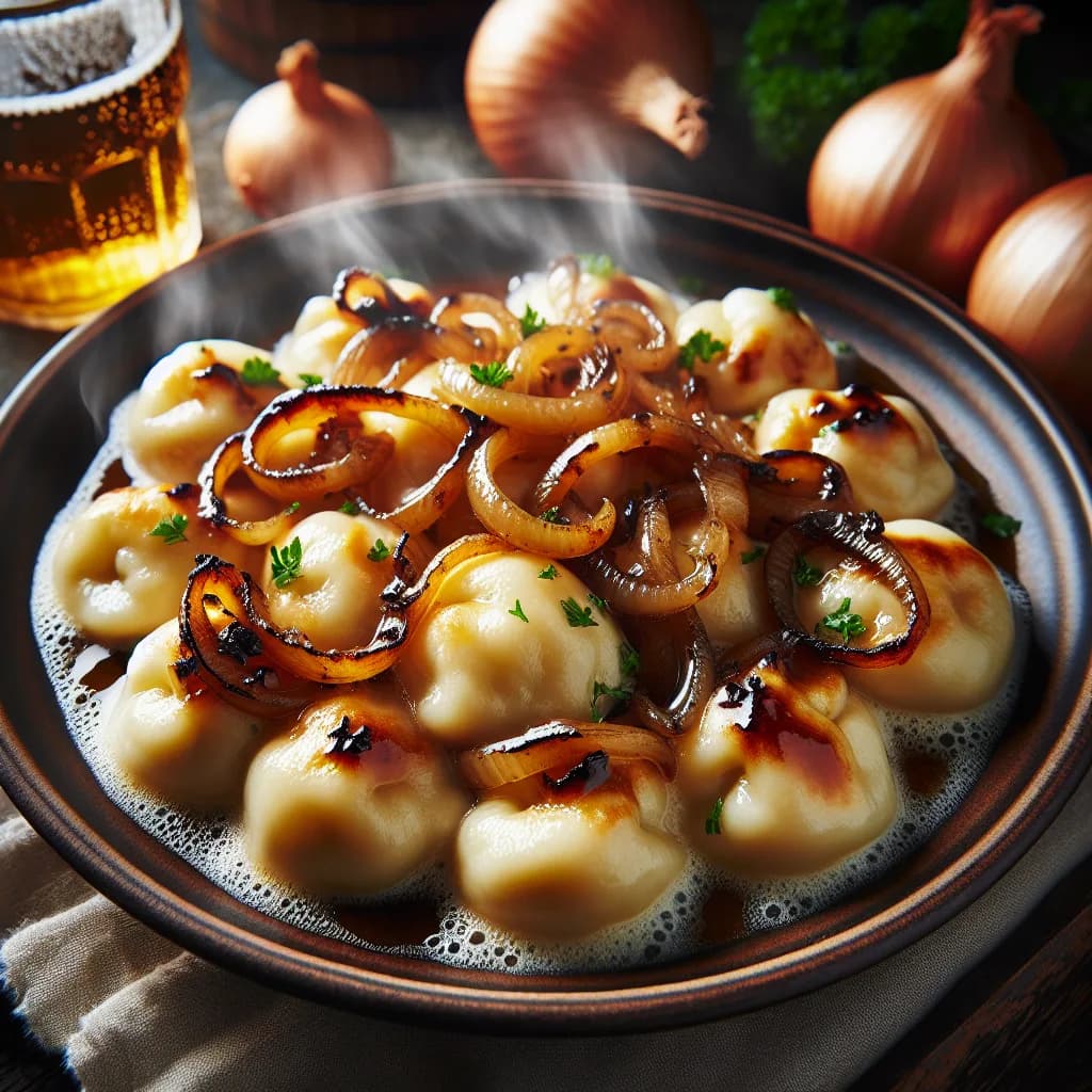 Tiroler Kasnocken mit Cola-Zwiebeln