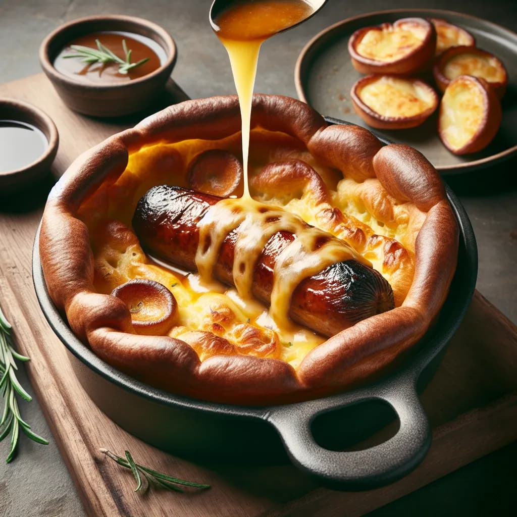 Toad in the Hole mit Käse