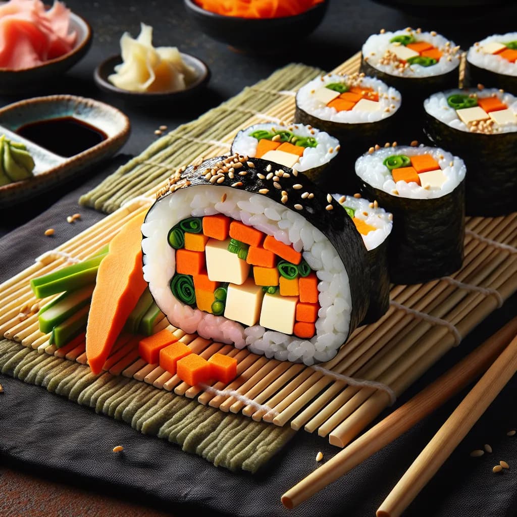 Tofu and Carrot Uramaki