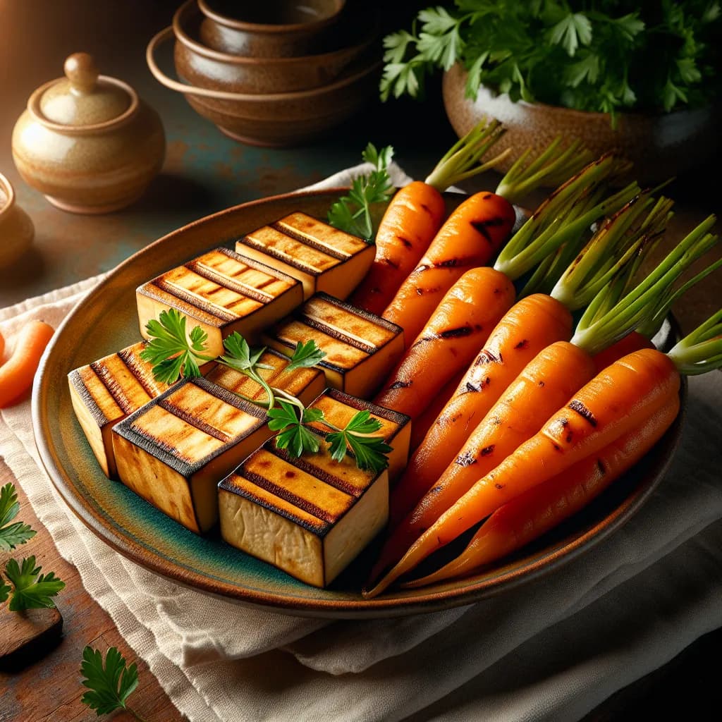 Tofu e Carote alla Griglia