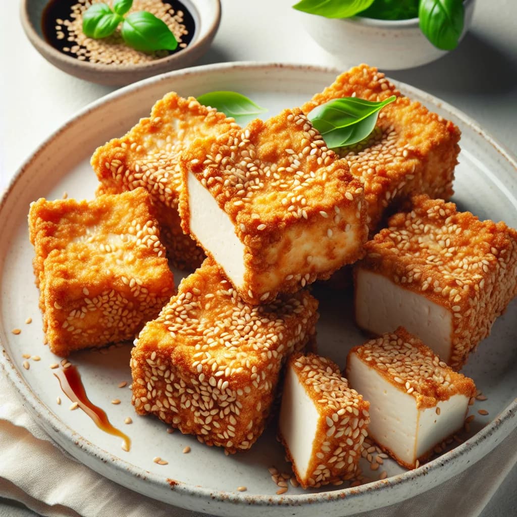 Tofu impanato al sesamo