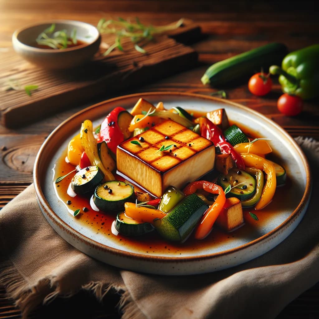 Tofu in agrodolce