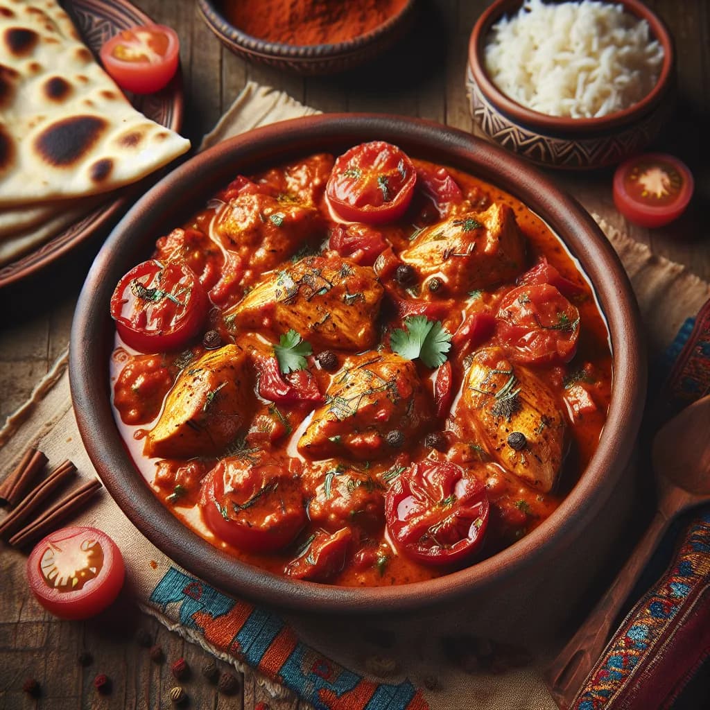 Tomaten-Hähnchen-Curry