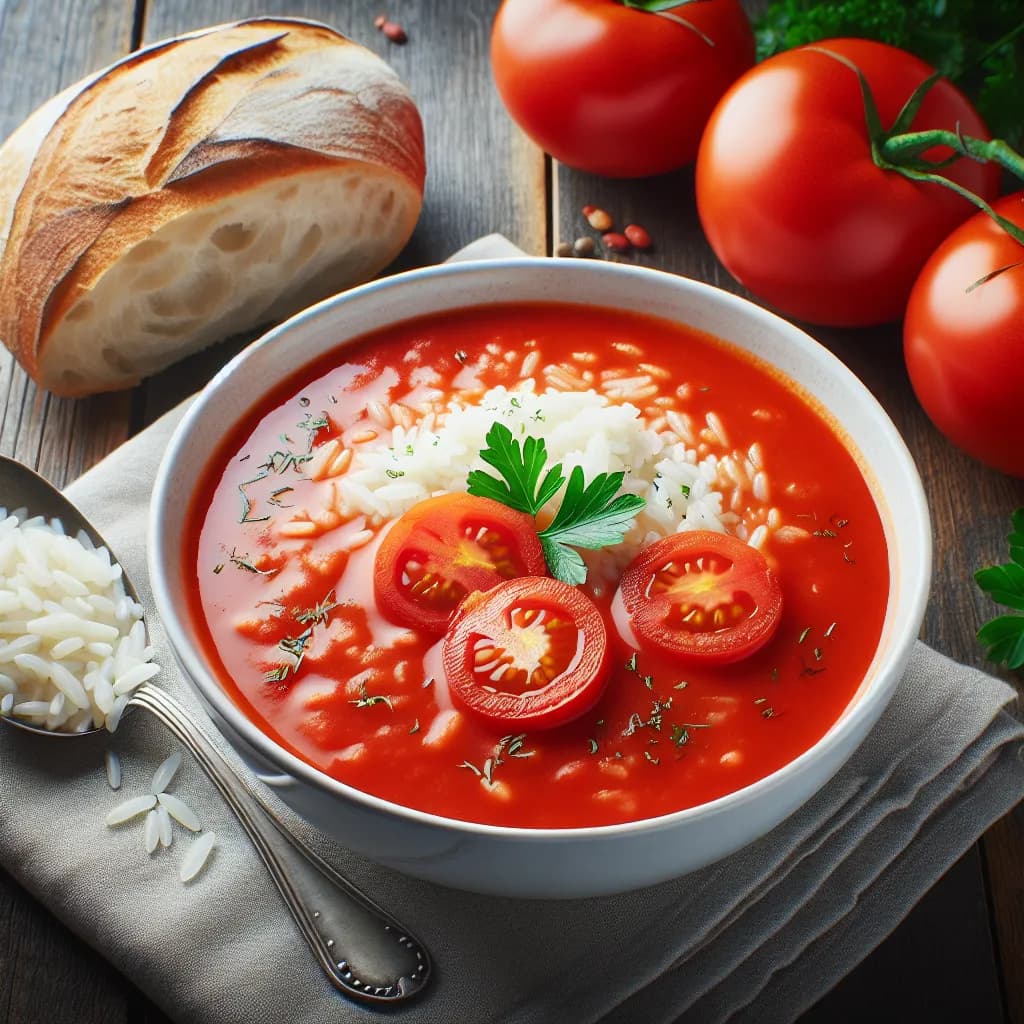 Tomatensuppe mit Reis