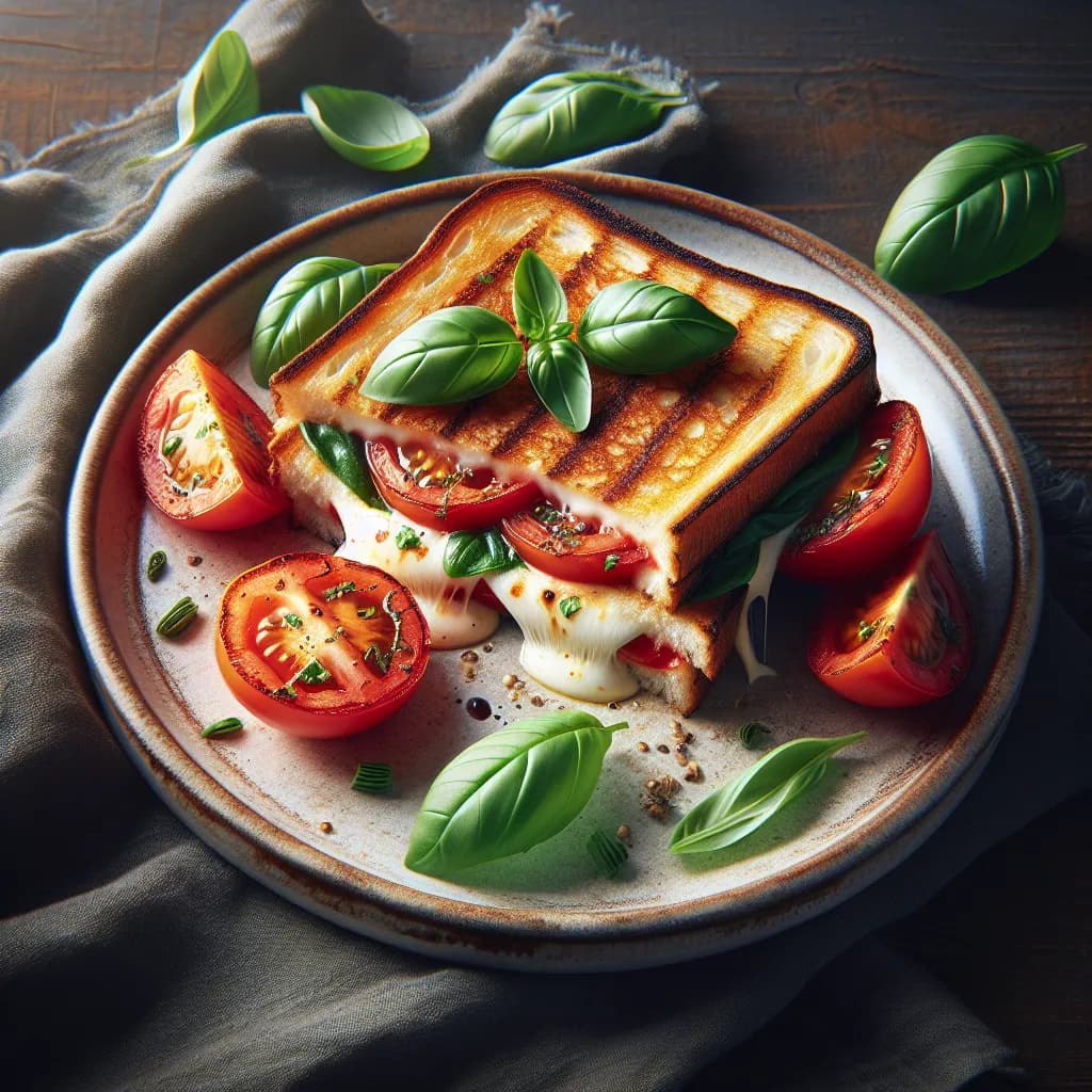 Tomato Basil Grilled Cheese
