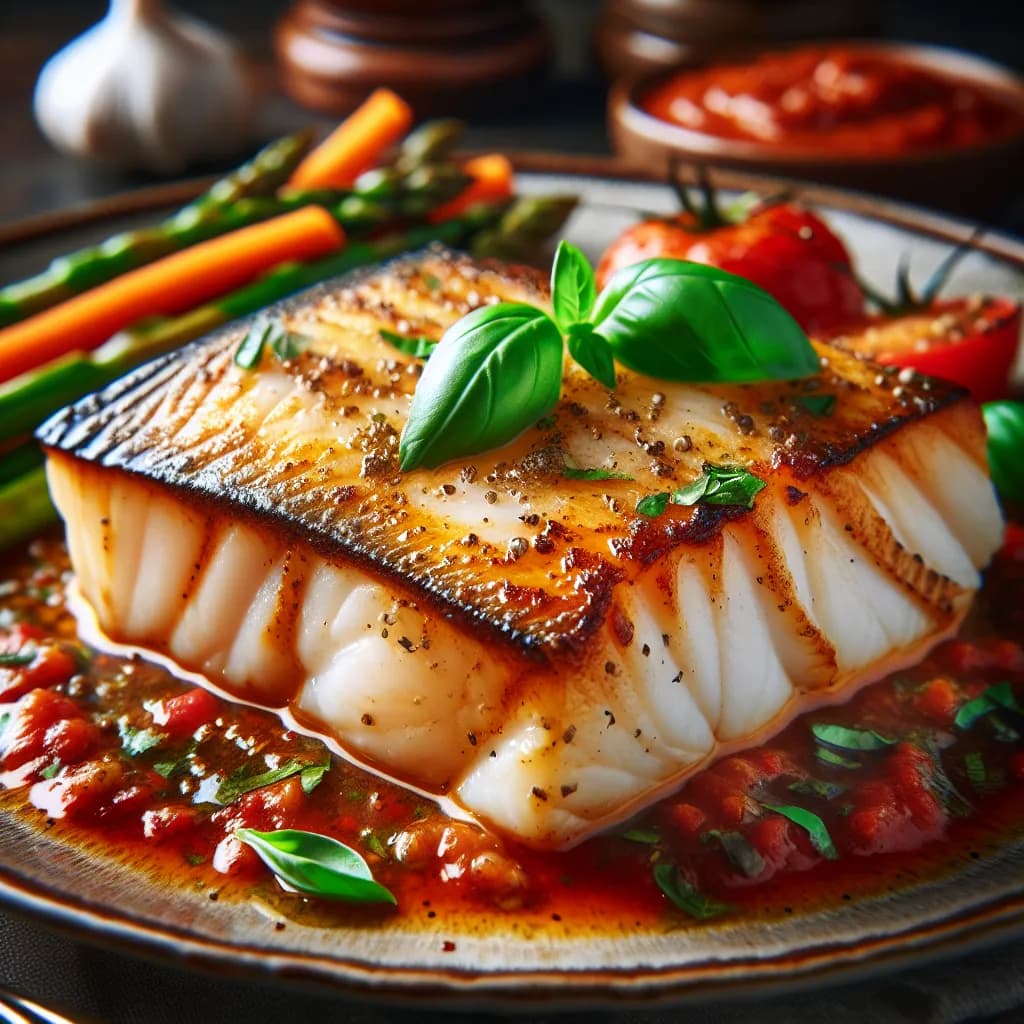 Tomato Basil Halibut