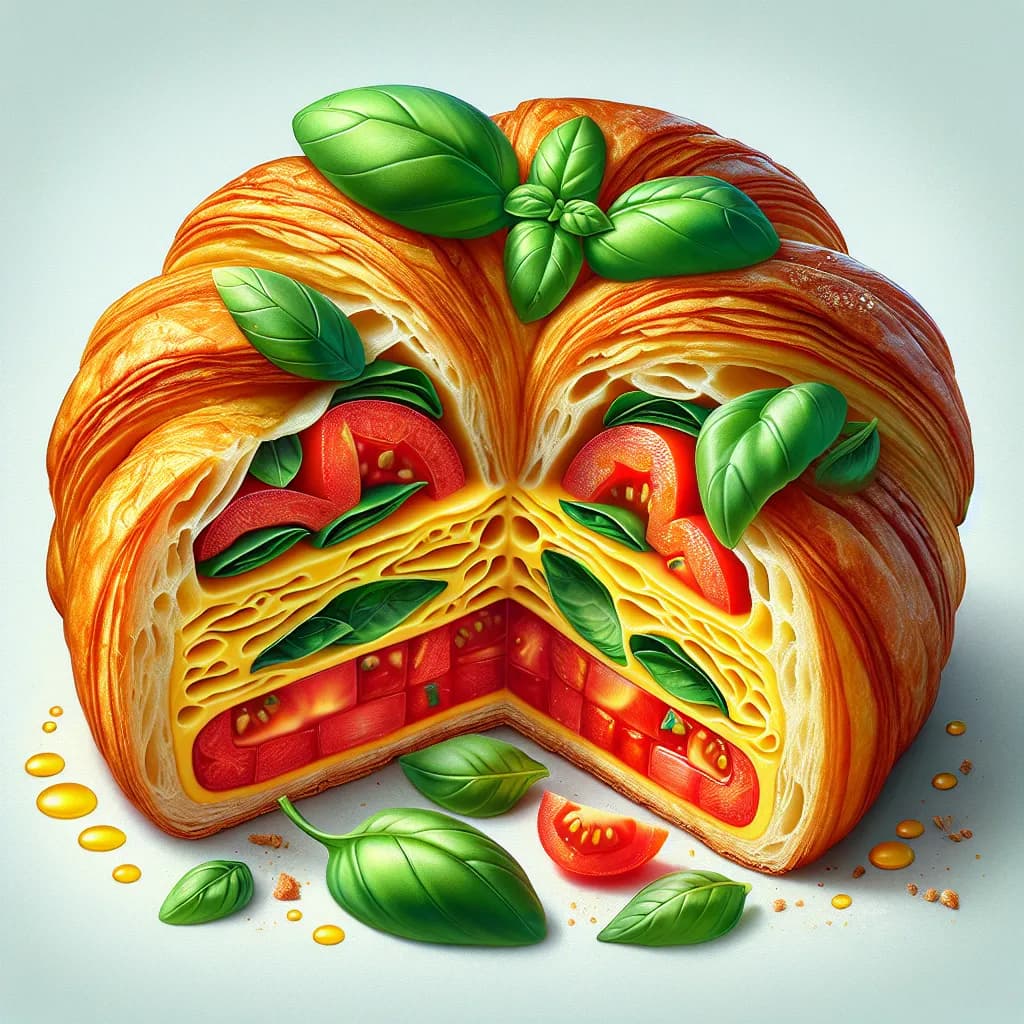 Tomato Basil Omelette Croissant