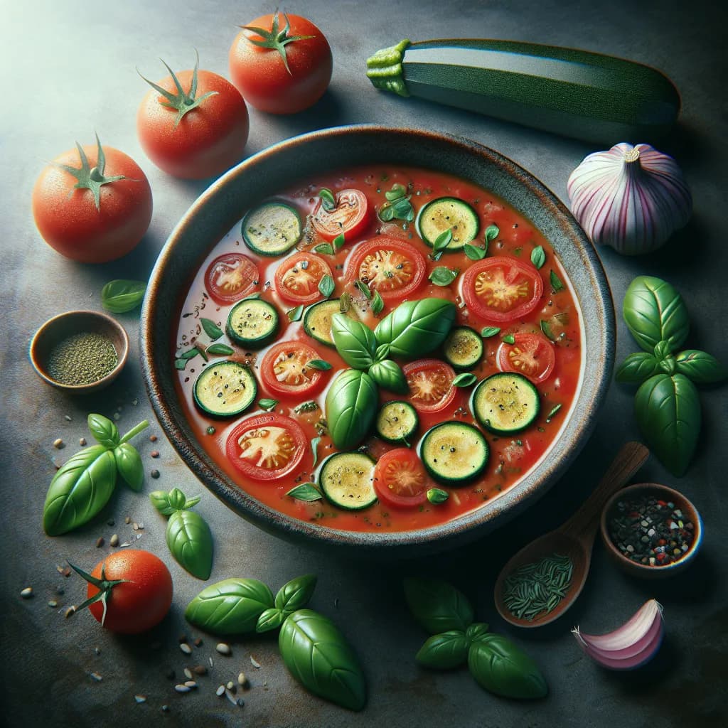 Tomato Basil Vegetable Soup