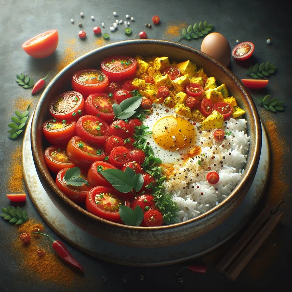 Tomato Egg Rice Bowl