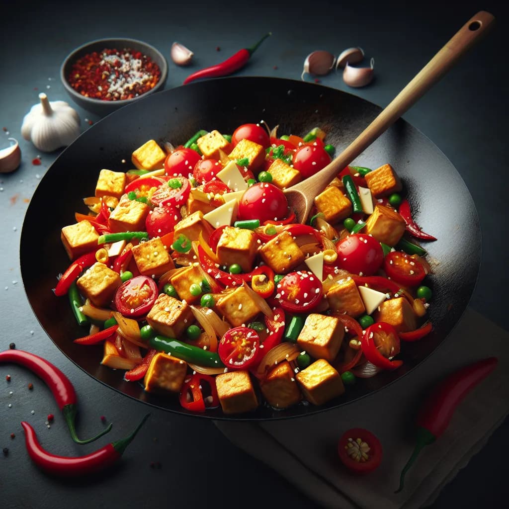 Tomato Garlic Stir-Fry