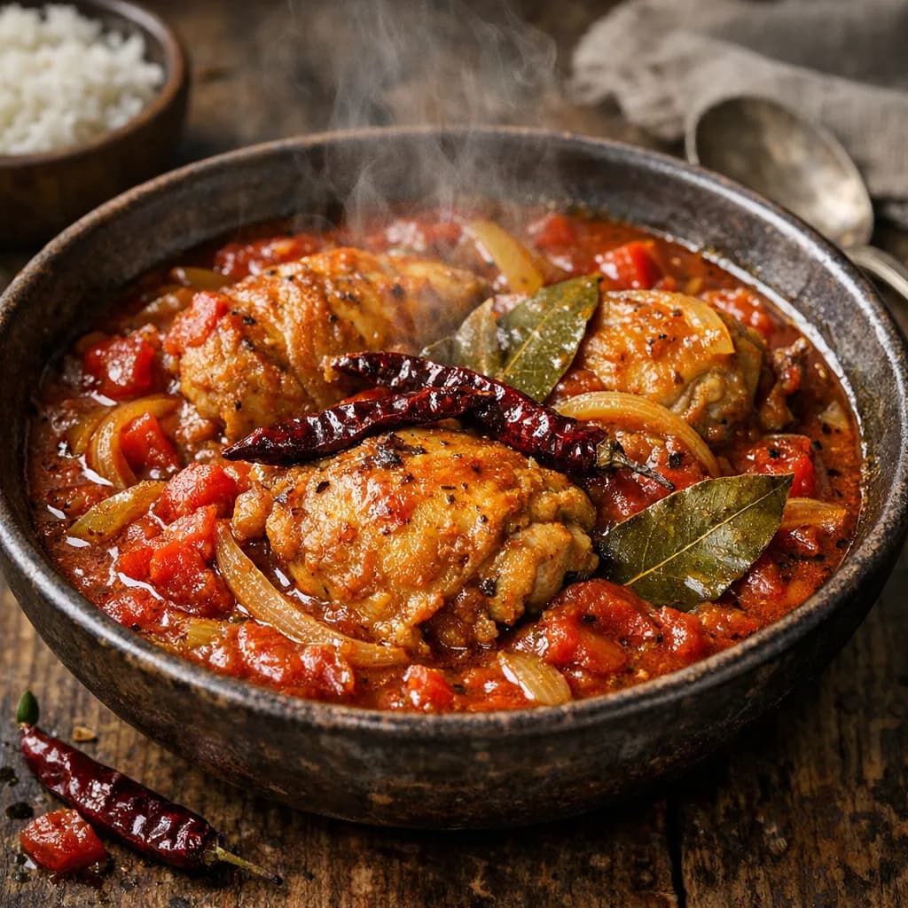Tomato Onion Chicken Thigh Curry