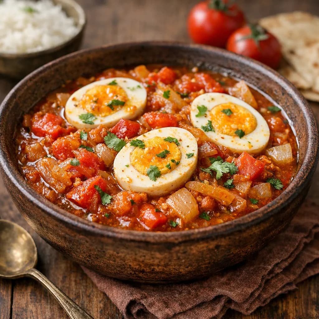 Tomato Onion Egg Curry