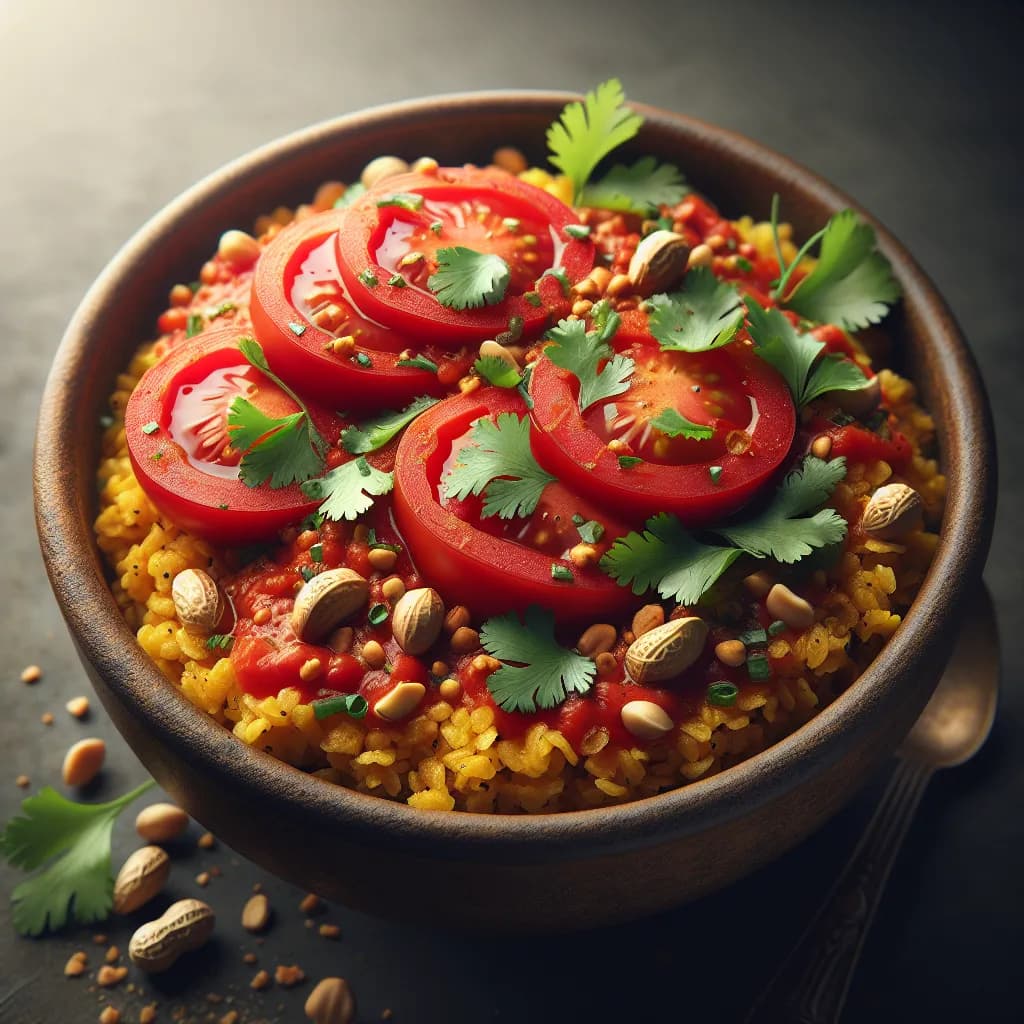 Tomato Poha without Peanuts