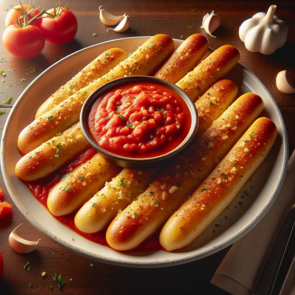 Tomato Sauce Breadsticks