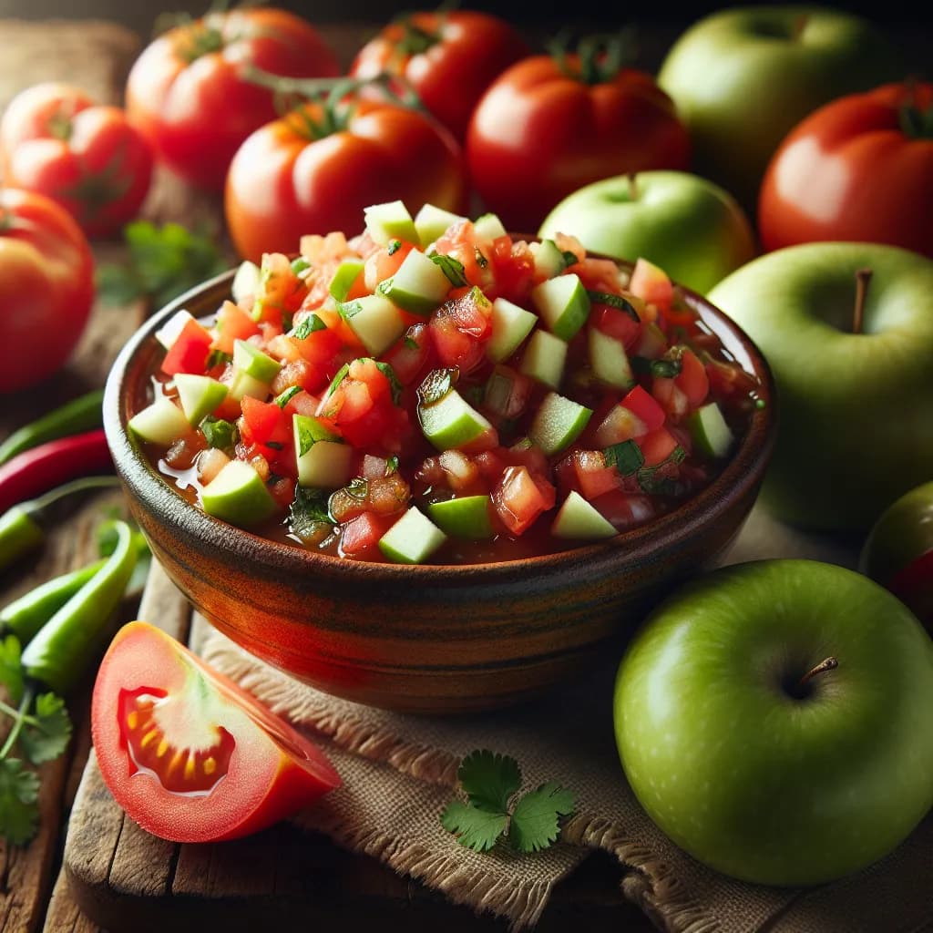 Tomato and Apple Salsa