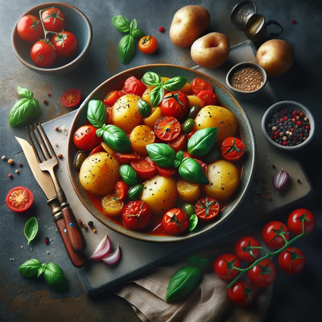 Tomato and Basil Potato Stew
